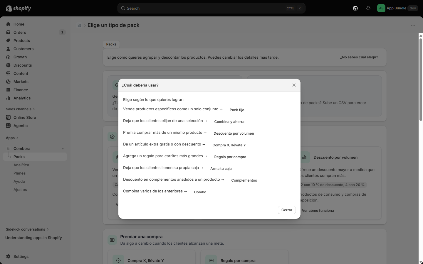 Modal ¿Cuál debería usar? con recomendaciones por objetivo