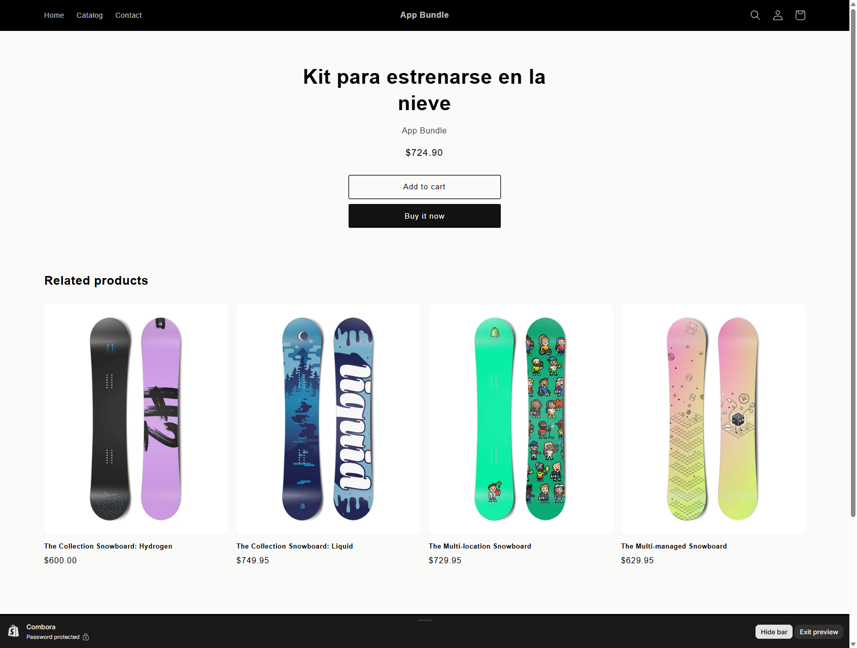 Ficha del producto padre del pack