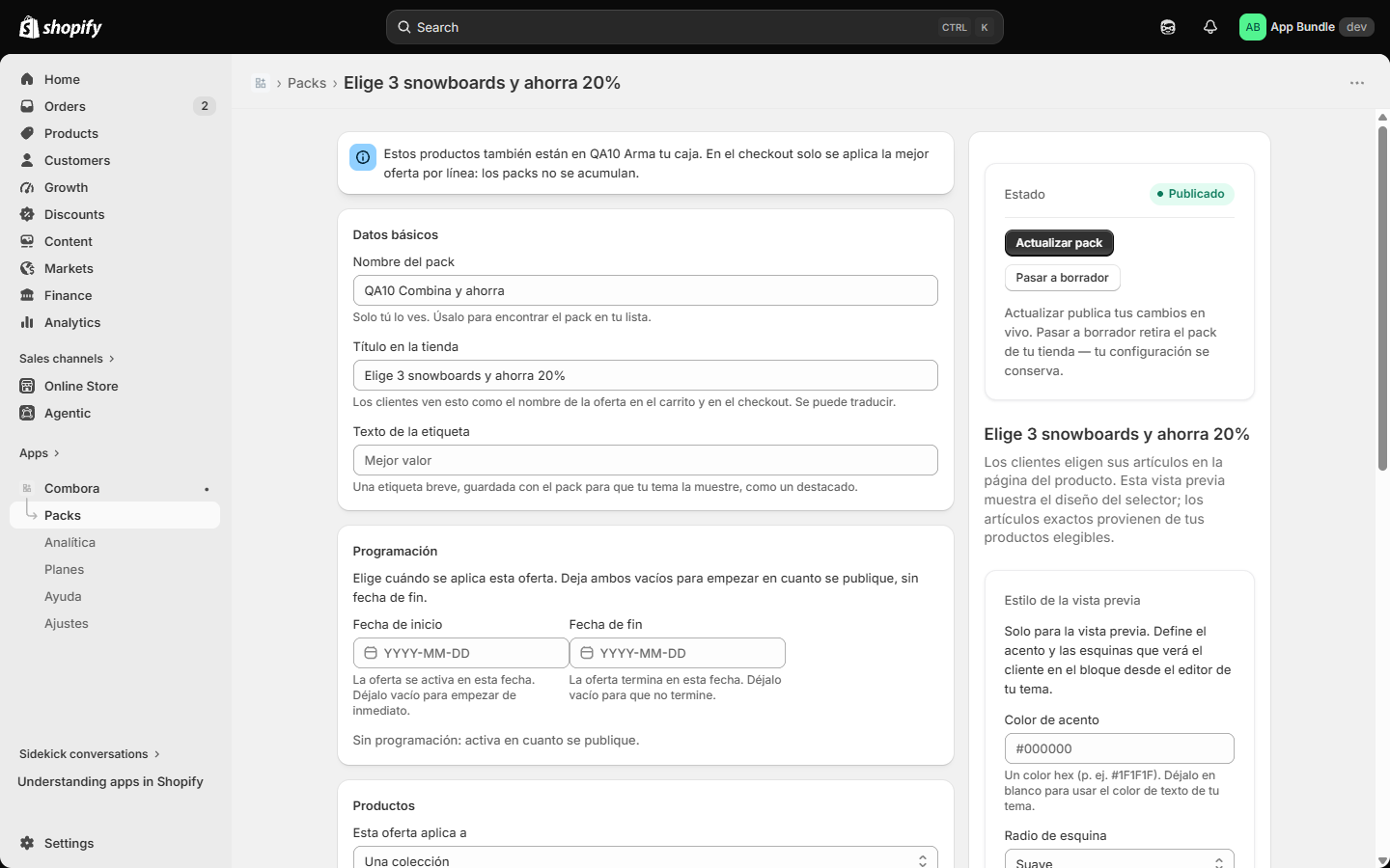 Editor de mix and match