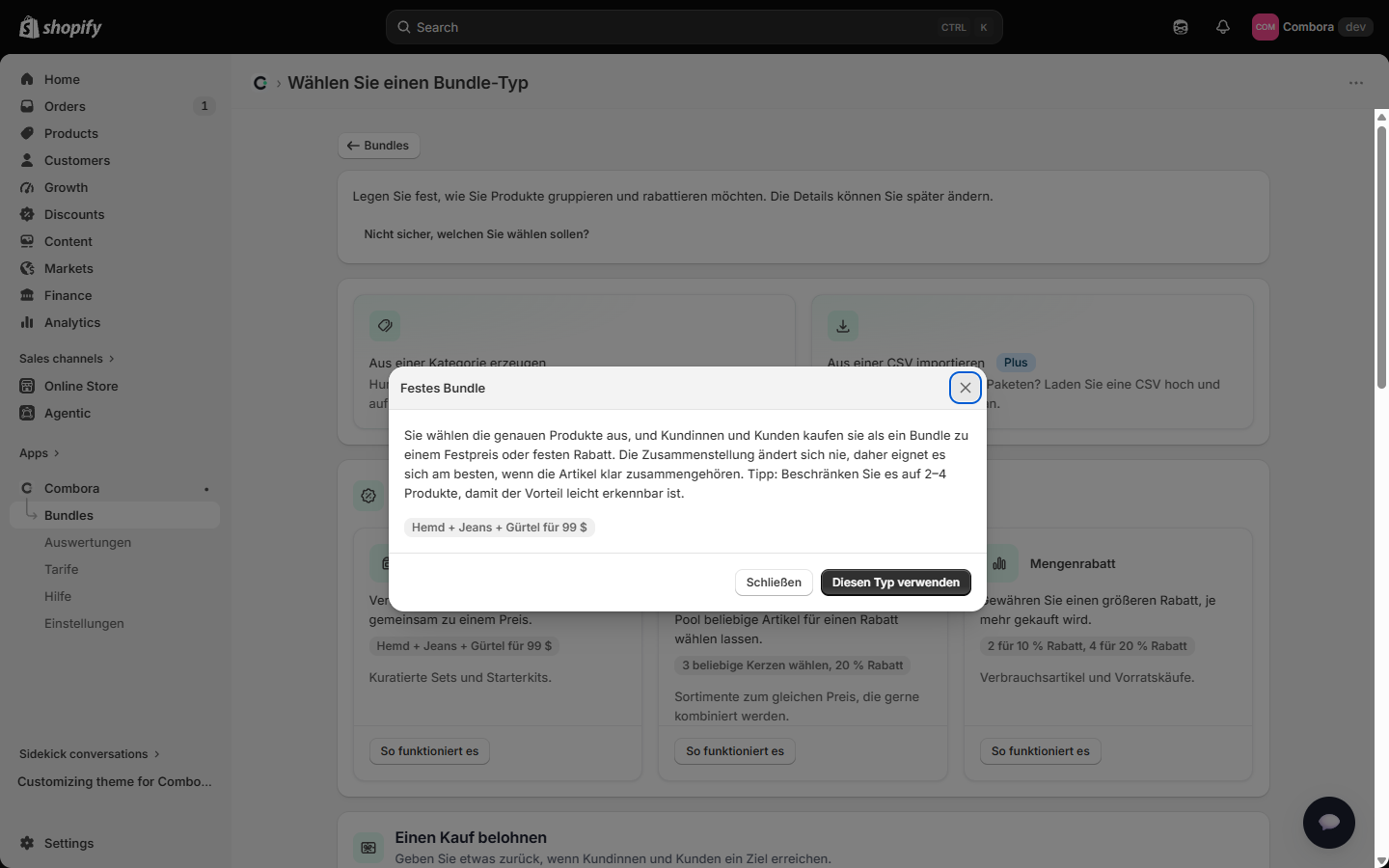 Seitenpanel So funktioniert es des festen Bundles