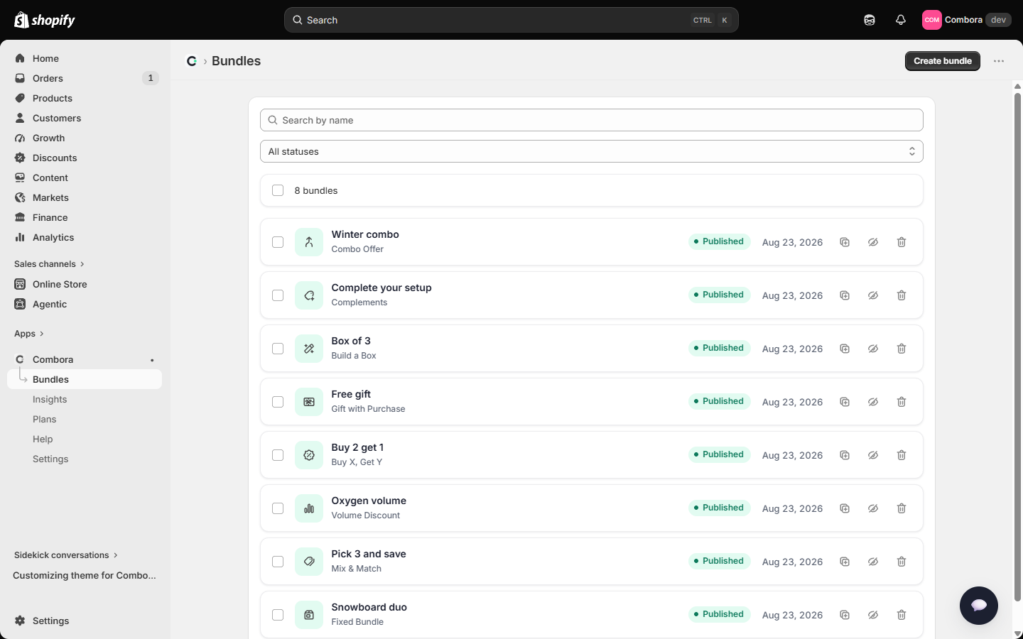 List filtered by drafts after the bulk flows