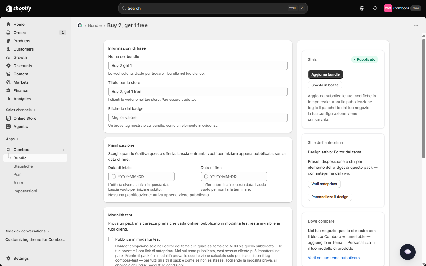 Editor BOGO — informazioni di base