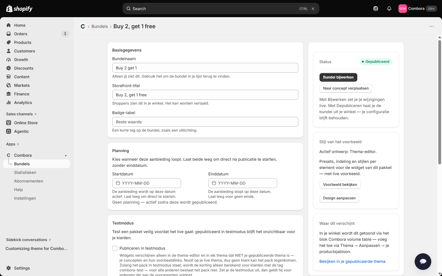 BOGO-editor — basisgegevens